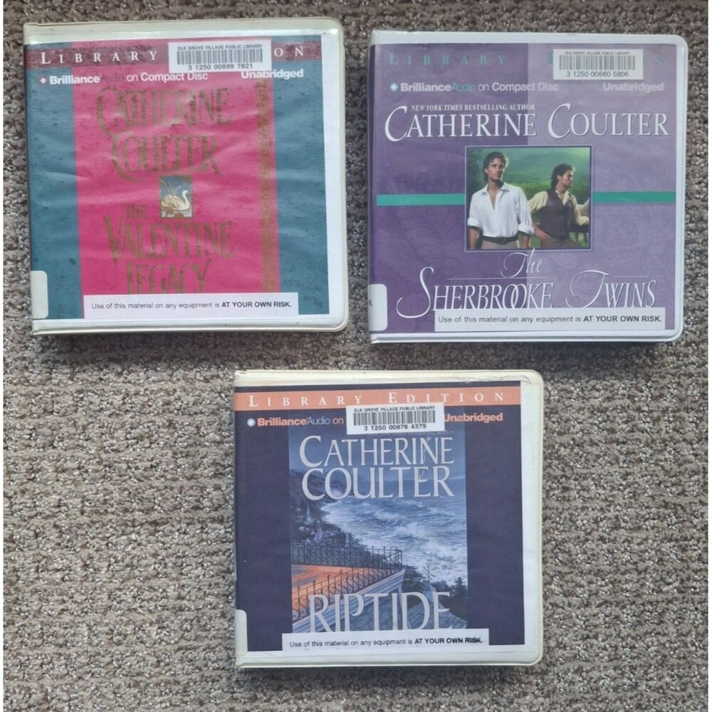 Catherine Coulter Lot of 3 Audiobooks Books on CD Ex-Lib Unabridged Romance